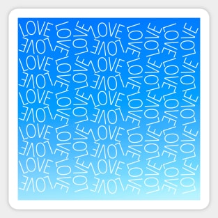 Love in blue Sticker